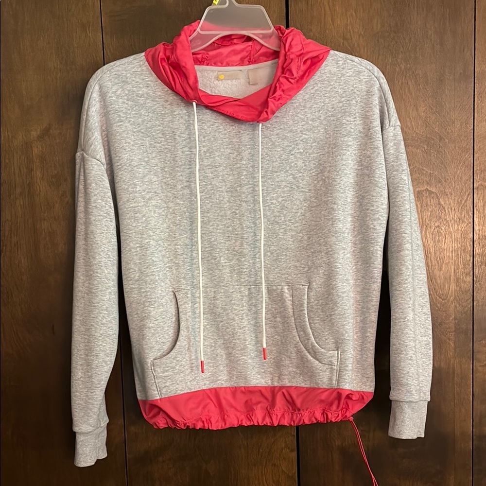 Zella Gray and Pink Turtleneck Sweater